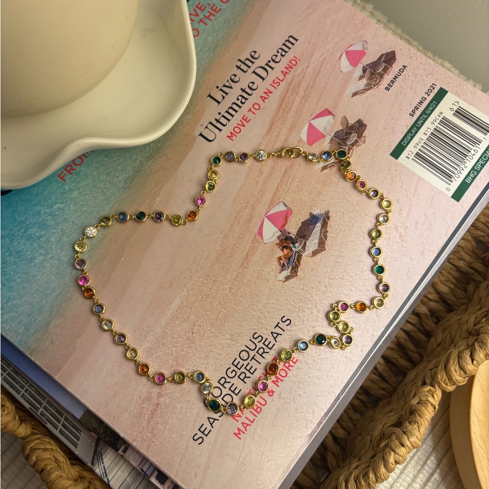ROXANNE ASSOULIN Rainbow Cubic Zirconia Necklace